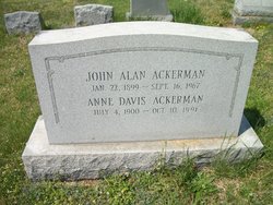 Anne <I>Davis</I> Ackerman 