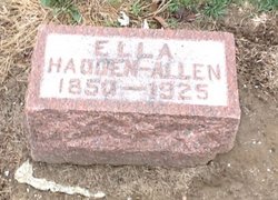 (Martha) Ella <I>Pruden</I> Hadden-Allen 