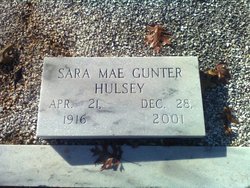 Sara Mae <I>Gunter</I> Hulsey 