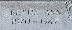 Bettie Ann <I>Stanley</I> Ward 
