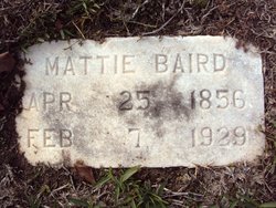 Martha E. “Mattie” <I>Denton</I> Baird 