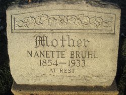 Fredericka Nannetta Emilie “Nettie” <I>Jung</I> Bruhl 