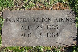 Frances Lee <I>Belton</I> Atkins 