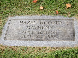 Hazel McCray <I>Hoover</I> Matheny 