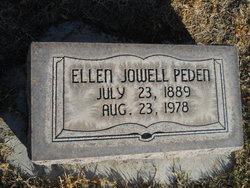 Nancy Eleanor “Ellen” <I>Jowell</I> Peden 
