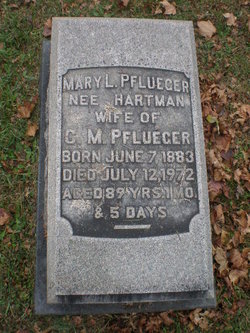 Mary Lovina <I>Hartman</I> Pflueger 