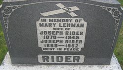 Mary Magdalena <I>Lehman</I> Rider 