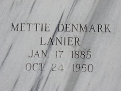 Mettie <I>Denmark</I> Lanier 