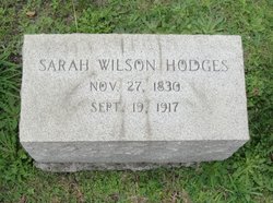 Sarah A.  F. “Sallie” <I>Wilson</I> Hodges 
