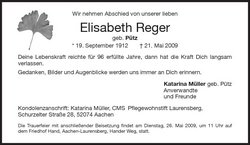 Elisabeth <I>Pütz</I> Reger 