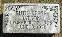 Ruth Hagood <I>Keese</I> Batson 