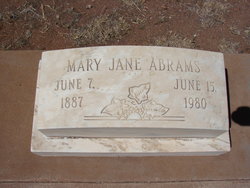 Mary Jane <I>Moore</I> Abrams 