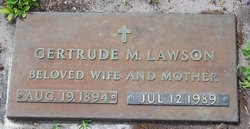 Gertrude M “Trudie” <I>Newton</I> Lawson 