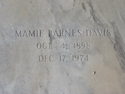 Mamie <I>Barnes</I> Davis 