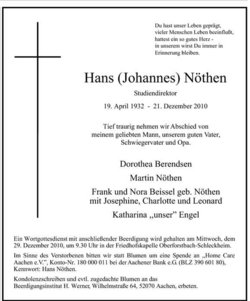 Johannes “Hans” Nöthen 
