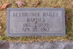 Bettie Sue <I>Bailey</I> Barnes 