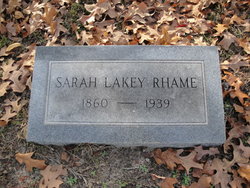 Sarah <I>Lakey</I> Rhame 