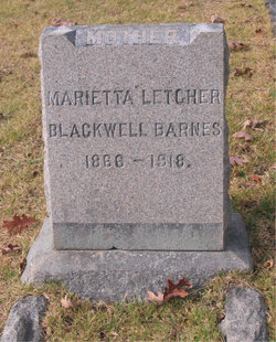 Marietta Letcher <I>Blackwell</I> Barnes 