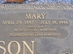 Mary Elizabeth <I>Barksdale</I> Anderson 