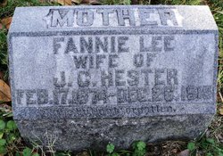 Fannie Lee <I>Wright</I> Hester 