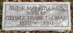 Mary S “Sudie May” <I>Rollings</I> Thoman 