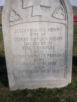 Julia Barnett <I>Persons</I> Henry 