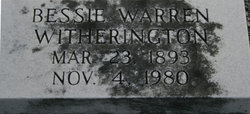 Bessie <I>Warren</I> Witherington 