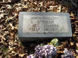 Anna <I>Phillippi</I> Bonham 