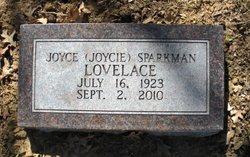 Evelyn Joyce “Joycie” <I>Wornick</I> Lovelace 