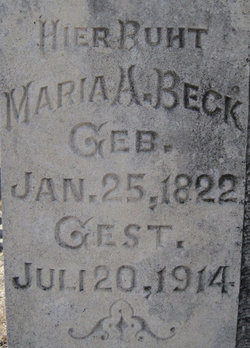Maria Anna <I>Albrecht</I> Beck 