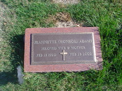 Jeannette <I>Monroe</I> Adams 