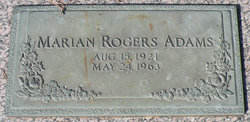 Marian <I>Rogers</I> Adams 