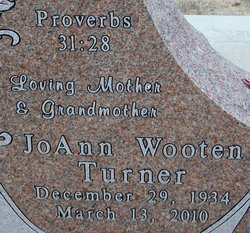 JoAnn <I>Wooten</I> Turner 
