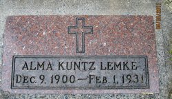 Alma <I>Kuntz</I> Lemke 