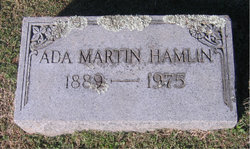 Ada Lee <I>Martin</I> Hamlin 