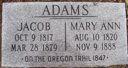Mary Ann <I>Mark</I> Adams 