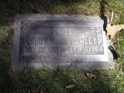 Ruby Anderson <I>Mann</I> Cowley 