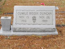Mary Cumile <I>Biddix</I> Duncan 