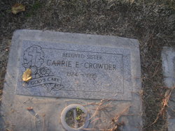 Carrie Ezell <I>Wardlaw</I> Crowder 