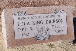 Lola <I>King</I> Dickson 