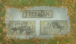 Infant Daughter Freeman 