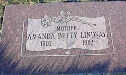 Amanda Elizabeth “Betty” <I>Ware</I> Lindsay 