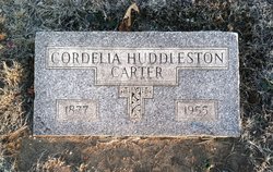 Cordelia Virginia <I>Huddleston</I> Carter 
