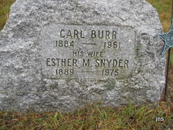 Esther May <I>Snyder</I> Burr 
