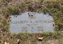 Elizabeth Belle “Betty” <I>Koon</I> Hutcheson 