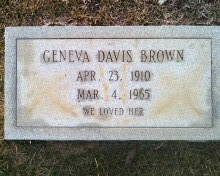 Geneva <I>Davis</I> Brown 
