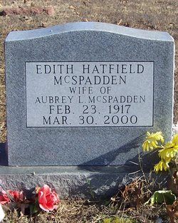 Edith <I>Hatfield</I> McSpadden 