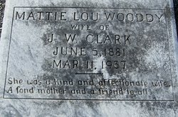 Mattie Lou <I>Wooddy</I> Clark 