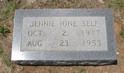 Jennie Ione <I>Brice</I> Self 