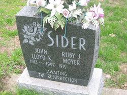 Rev John Lloyd K. Sider 